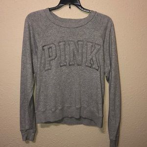 VS PINK Grey crewneck